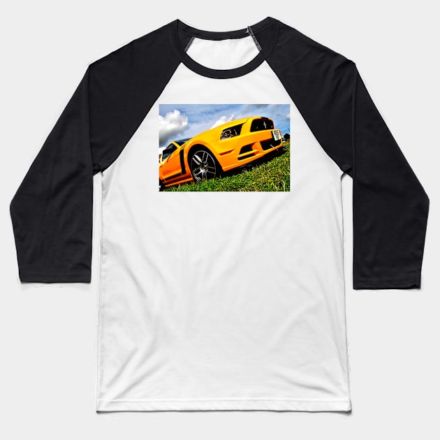 Ford Mustang Sports Motor Car Baseball T-Shirt by AndyEvansPhotos